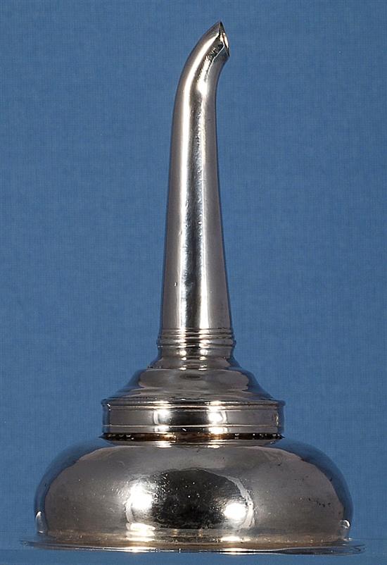 A George III silver wine funnel, by Hester Bateman, Height 124mm Weight 1.9oz/62grms